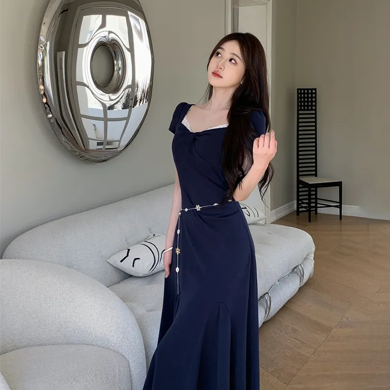 GUOZHEN Short Sleeved Dress Women's-3