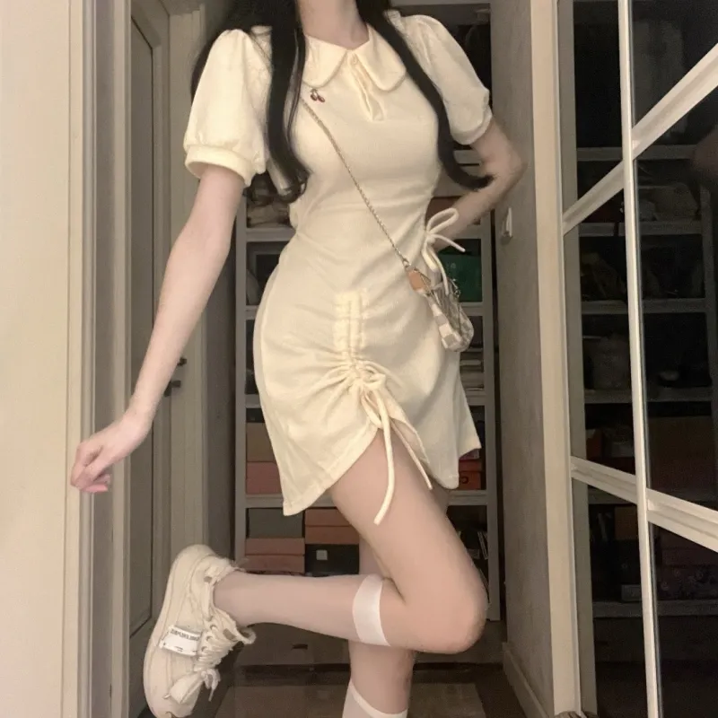 GUOZHEN Short Sleeved Dress Women's-10