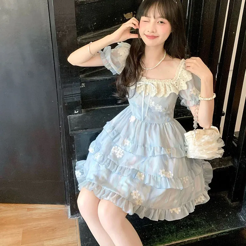 GUOZHEN Short Sleeved Dress Women's-1