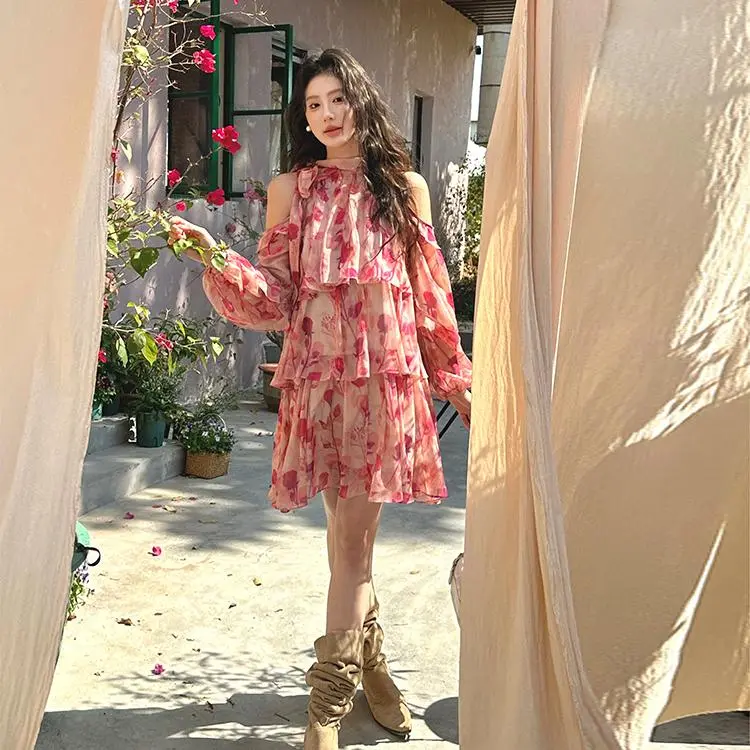 GUOZHEN Long Sleeved Dress Women's-3