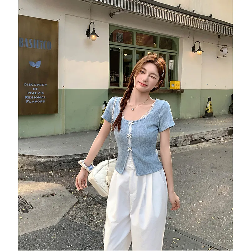 GUOZHEN Set in Sleeve T Shirt Women's-10