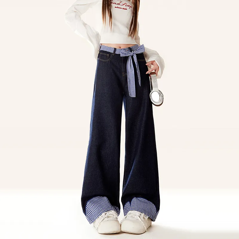 GUOZHEN Jeans Women's Blue-3