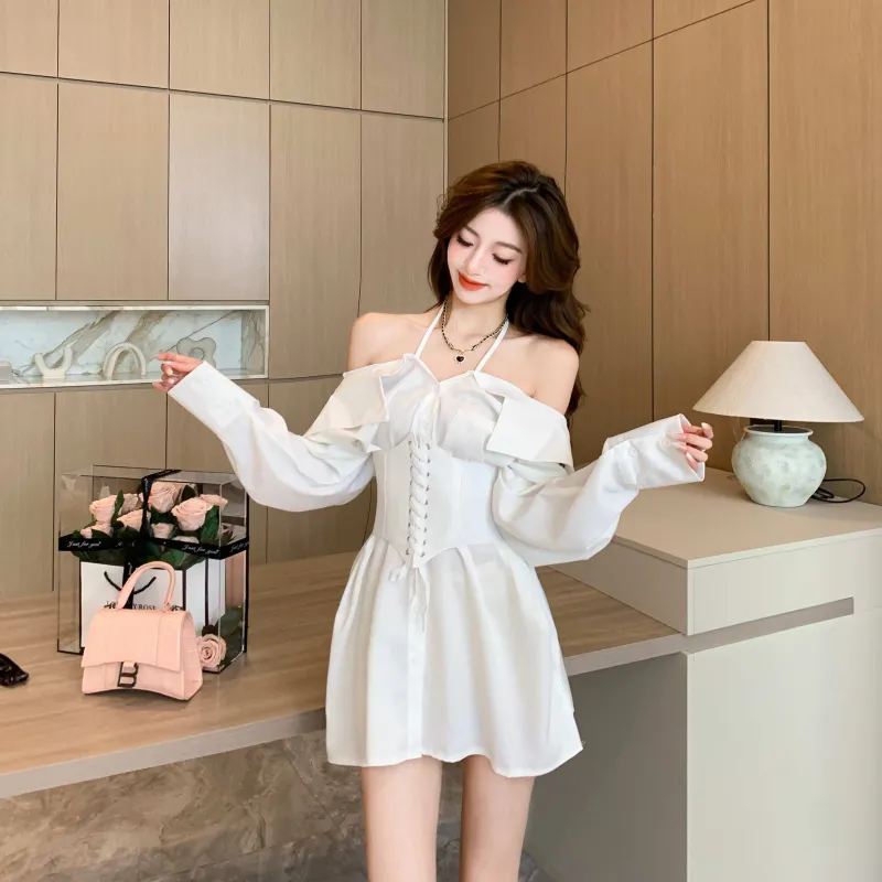 GUOZHEN Long Sleeved Dress Women's-2