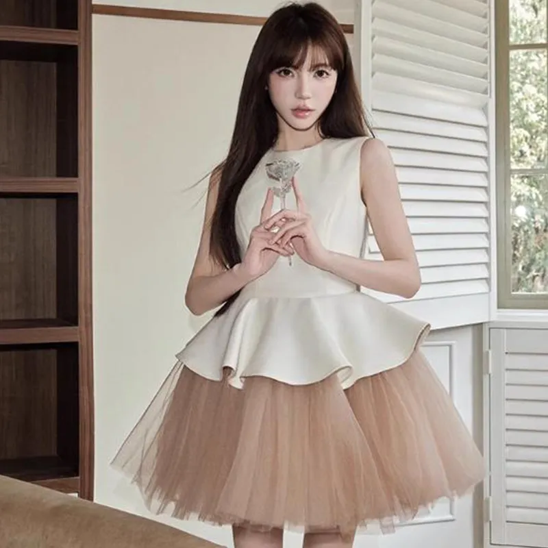 GUOZHEN Sleeveless Dress Women's-17