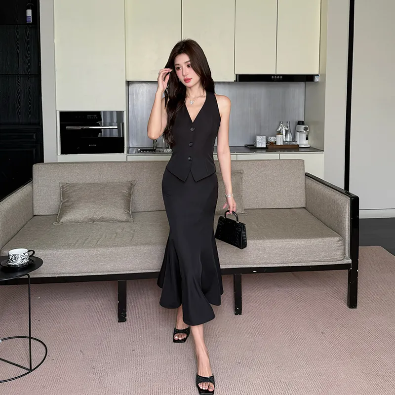 GUOZHEN Sleeveless Dress Women's-3