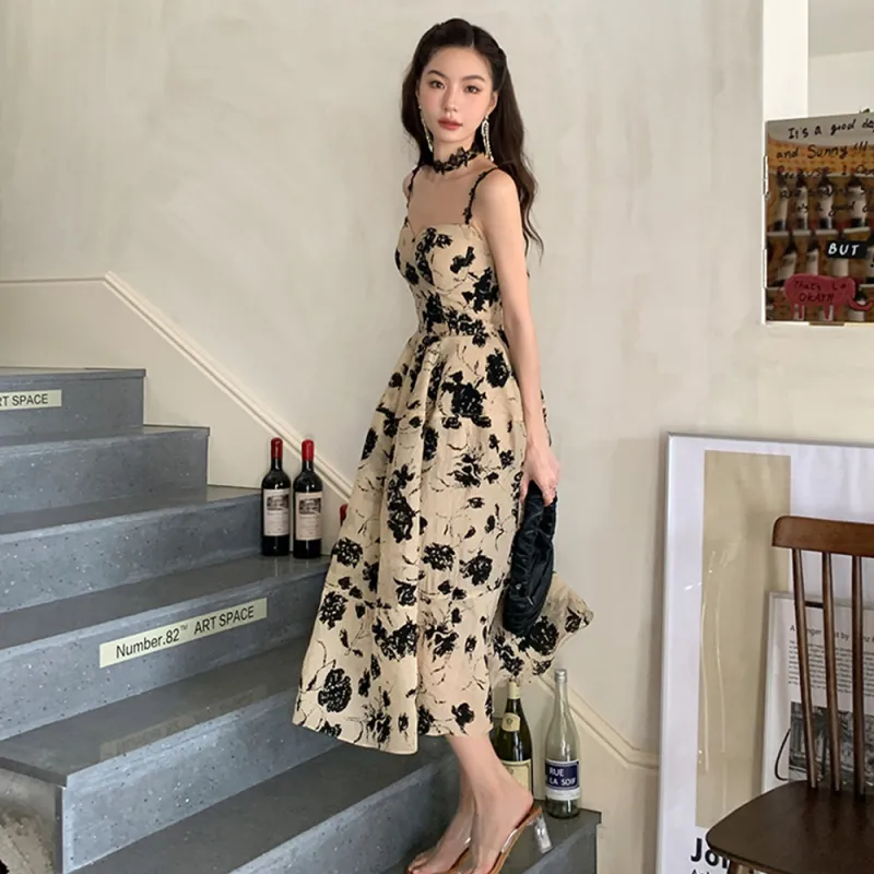 GUOZHEN Slip Dresses Women's Apricot-4