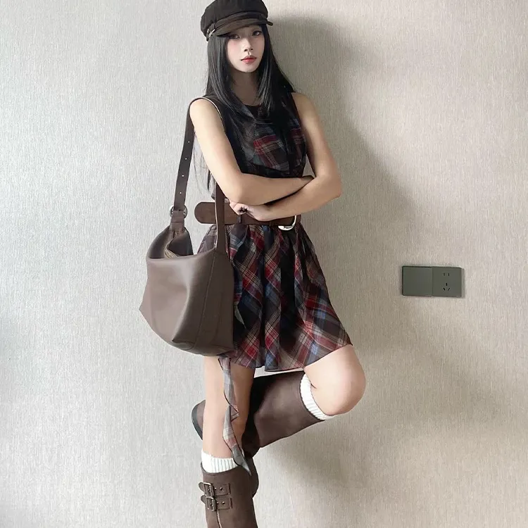 GUOZHEN Sleeveless Dress Women's-3