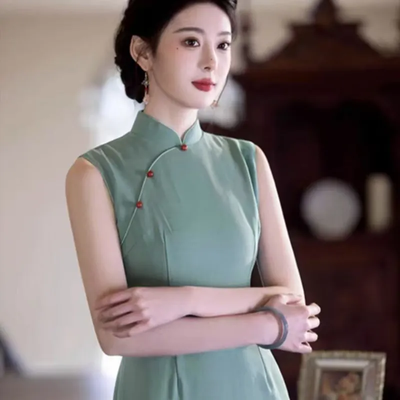 GUOZHEN Sleeveless Dress Women's-6
