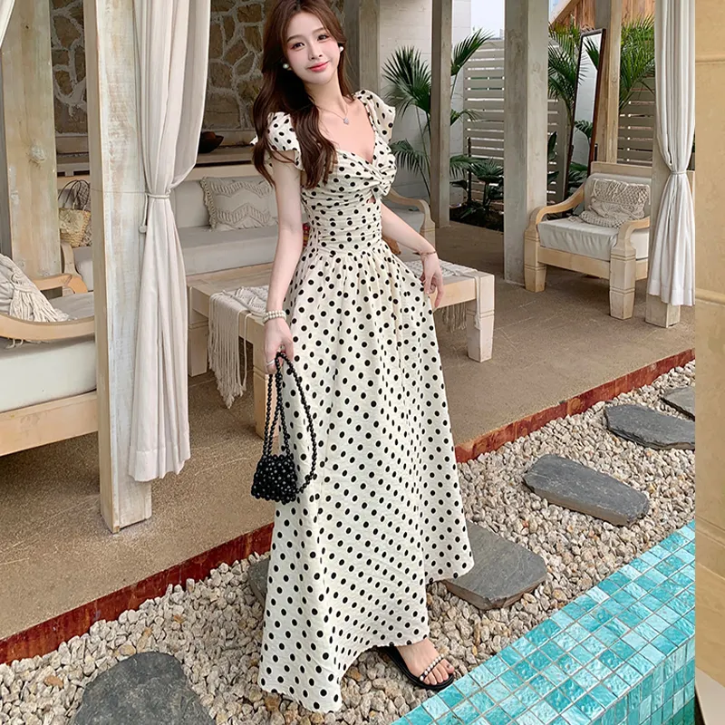 GUOZHEN Short Sleeved Dress Women's-4