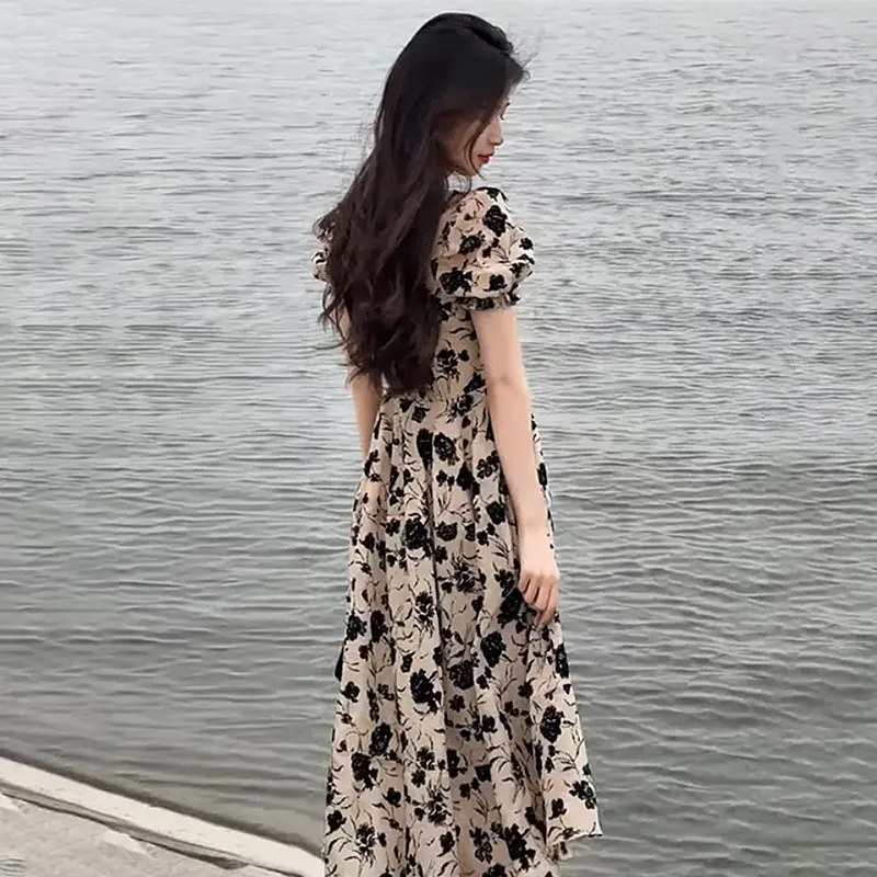 GUOZHEN Short Sleeved Dress Women's-3