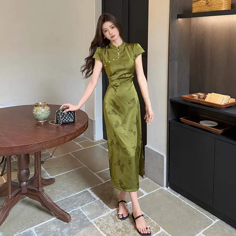 GUOZHEN Short Sleeved Dress Women's-4
