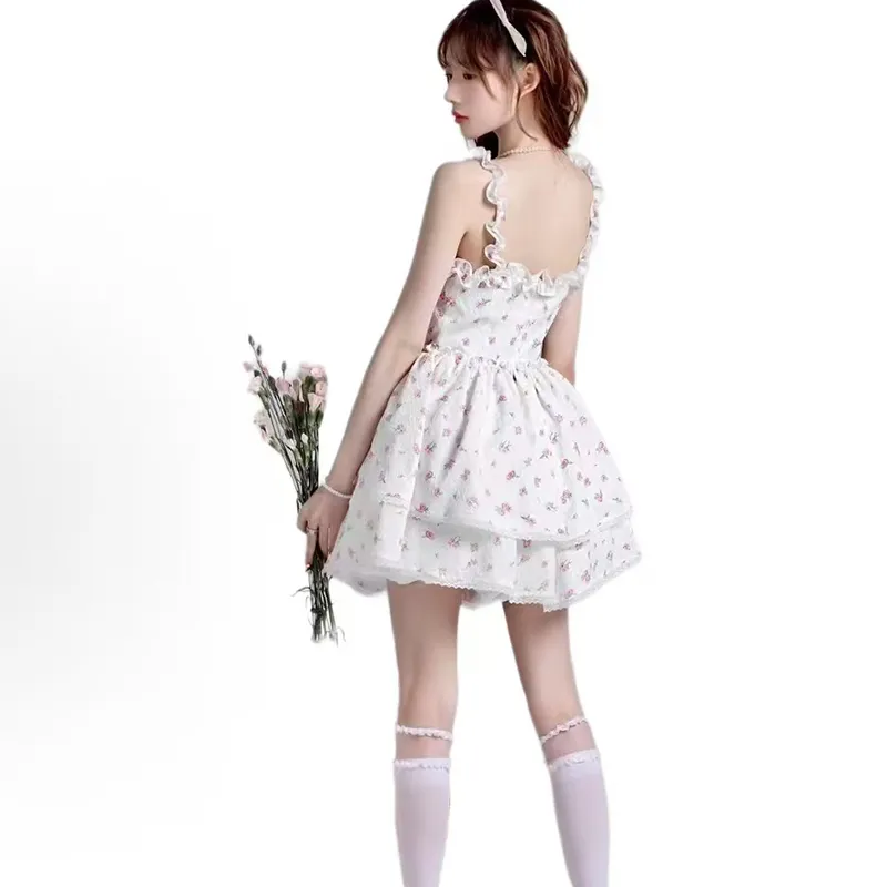 GUOZHEN Slip Dress Women's White-1