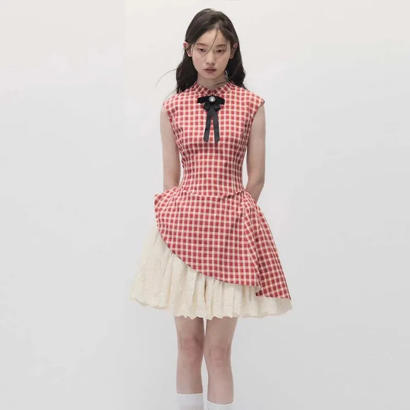 GUOZHEN Sleeveless Dress Women's-3