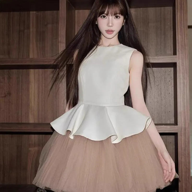 GUOZHEN Sleeveless Dress Women's-13