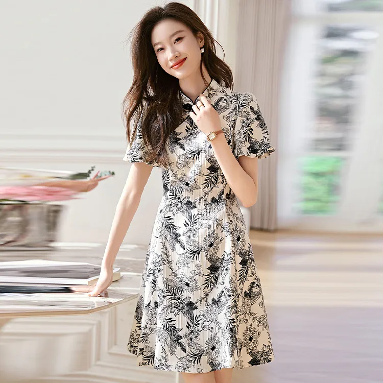 GUOZHEN Short Sleeved Dress Women's-2