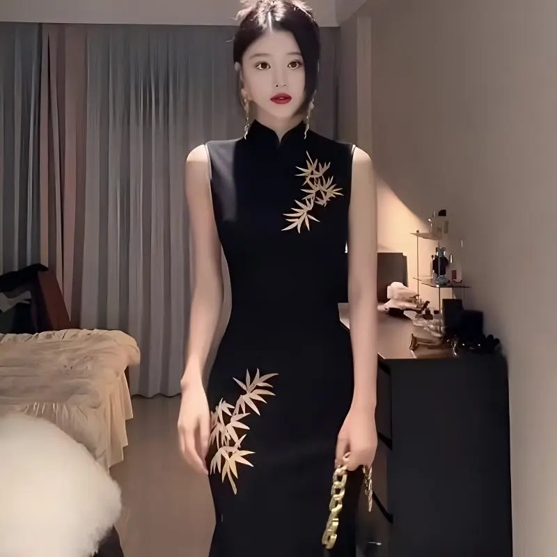 GUOZHEN Sleeveless Dress Women's-2