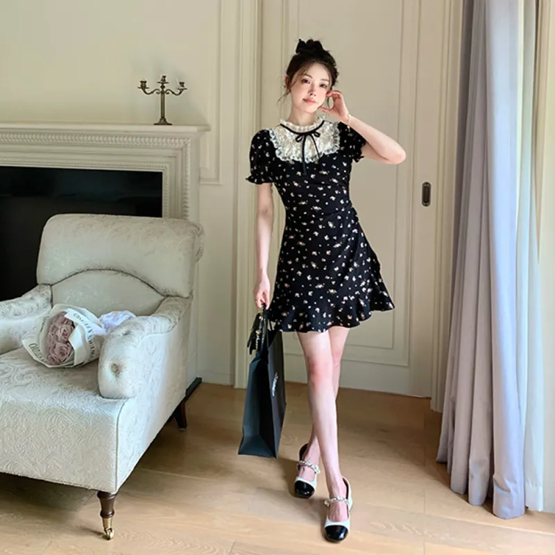 GUOZHEN Short Sleeved Dress Women's-3