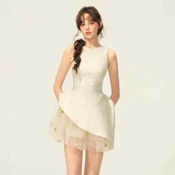 GUOZHEN Sleeveless Dress Women's