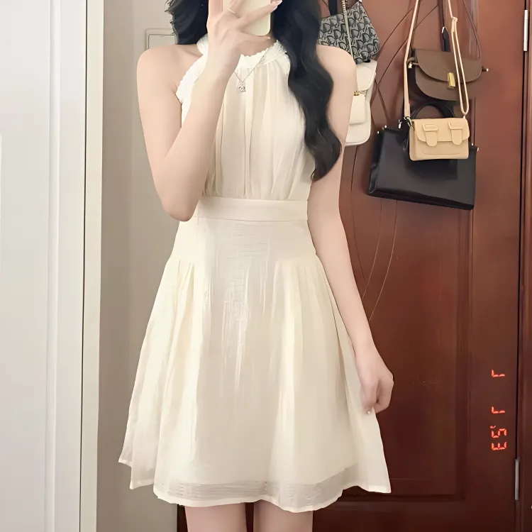 GUOZHEN Sleeveless Dress Women's-3