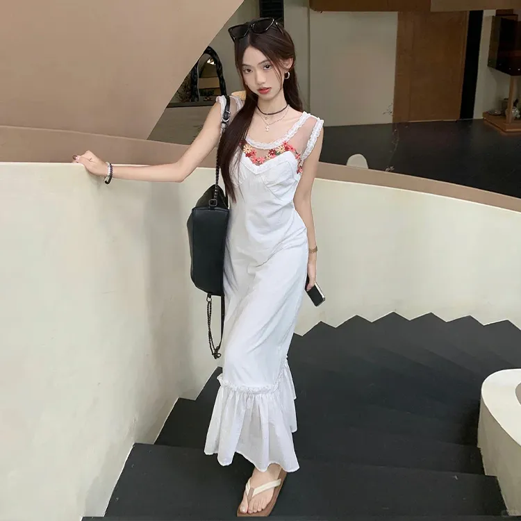 GUOZHEN Sleeveless Dress Women's-3
