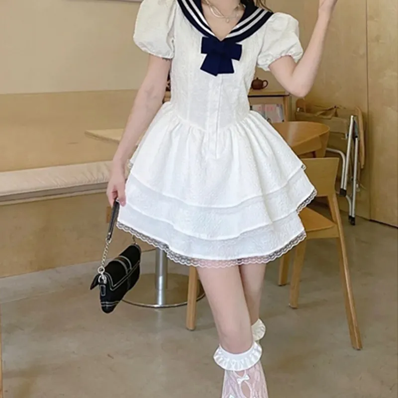 GUOZHEN Short Sleeved Dress Women's-4