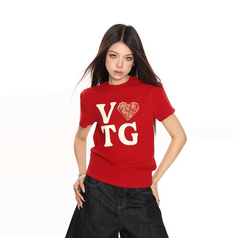 GUOZHEN Drop Shoulder Sleeve T Shirt Women's-5