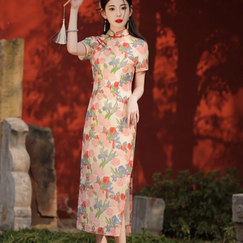GUOZHEN Short Sleeved Dress Women's-4