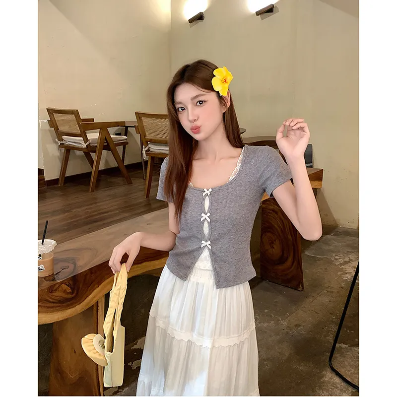 GUOZHEN Set in Sleeve T Shirt Women's-2