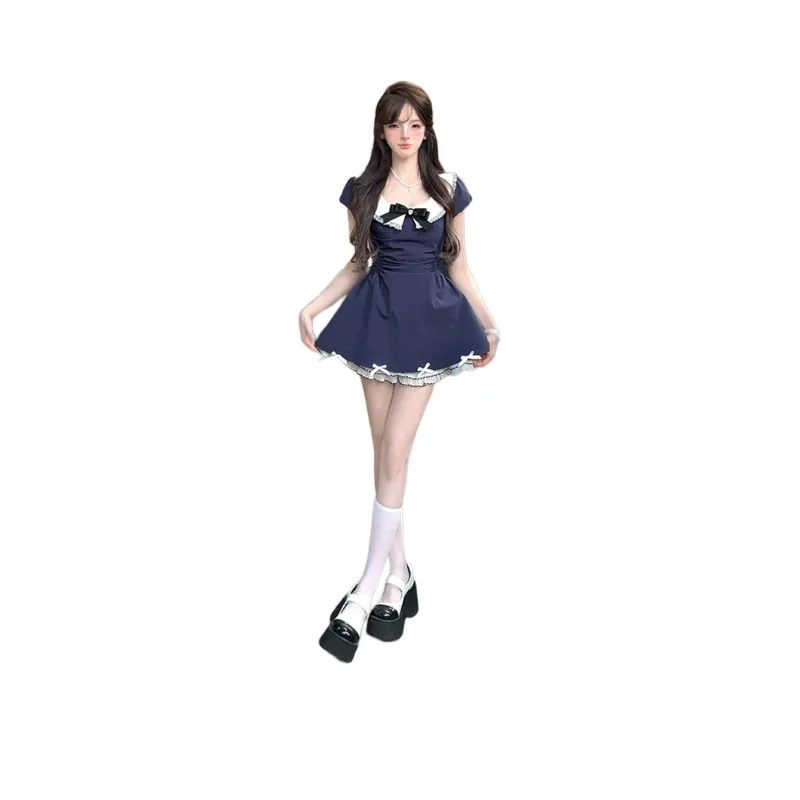 GUOZHEN Short Sleeved Dress Women's-2