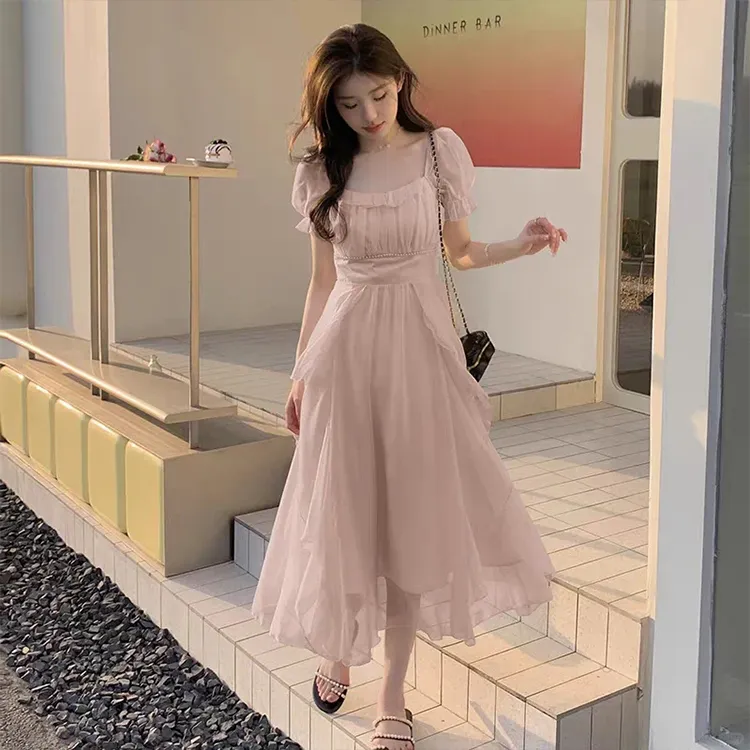 GUOZHEN Short Sleeved Dress Women's-2
