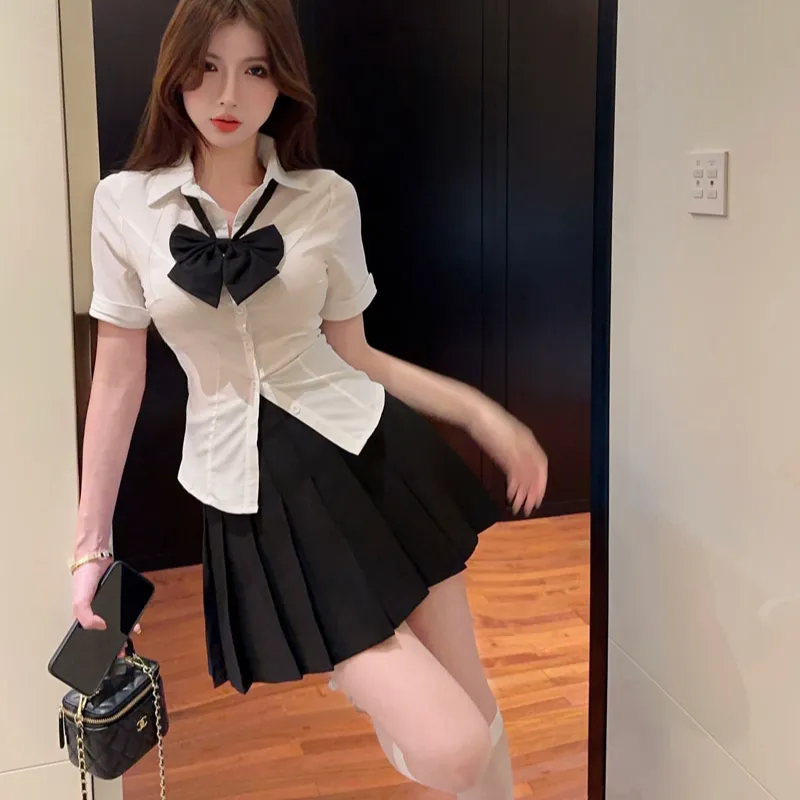 GUOZHEN Two Piece Skirt Sets Women's-3