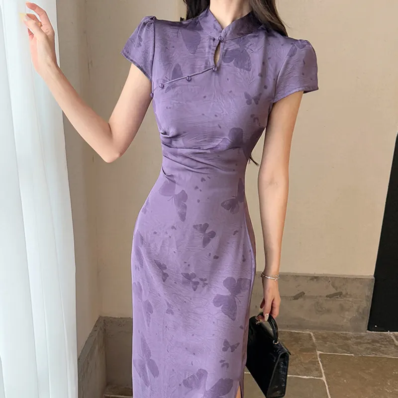 GUOZHEN Short Sleeved Dress Women's-3