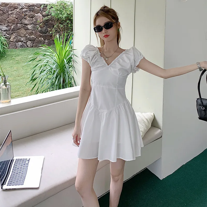 GUOZHEN Short Sleeved Dress Women's-13