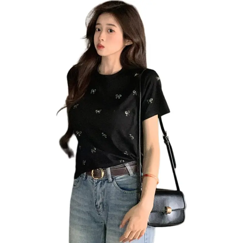 GUOZHEN Set in Sleeve T Shirt Women's-5