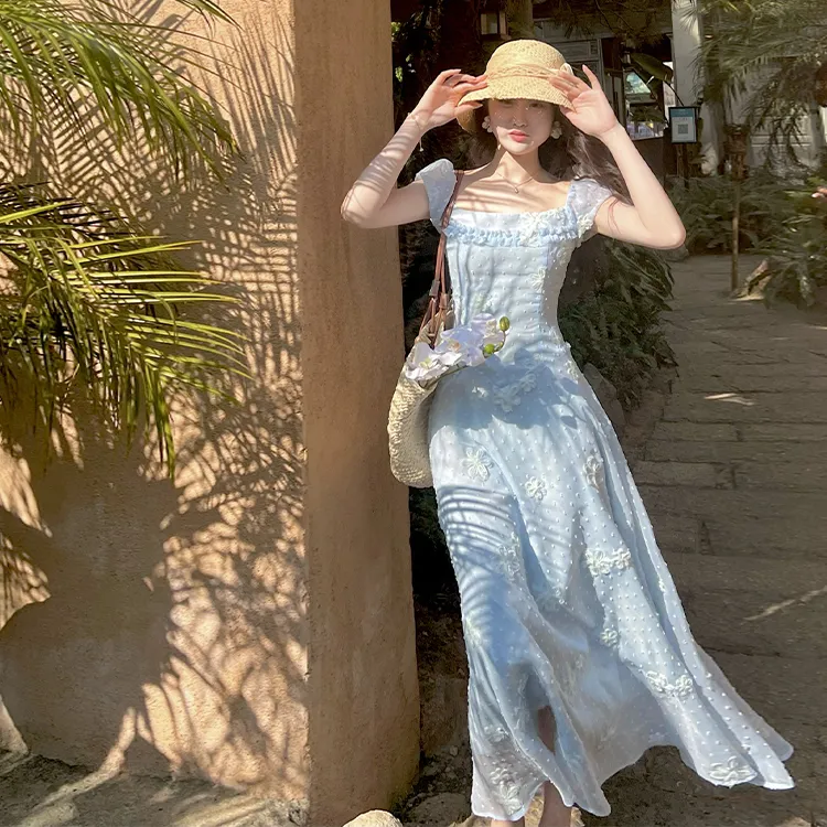GUOZHEN Short Sleeved Dress Women's-2