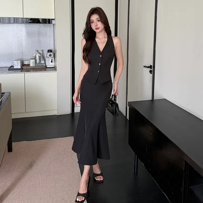 GUOZHEN Sleeveless Dress Women's-2