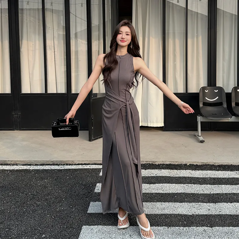 GUOZHEN Sleeveless Dress Women's-0