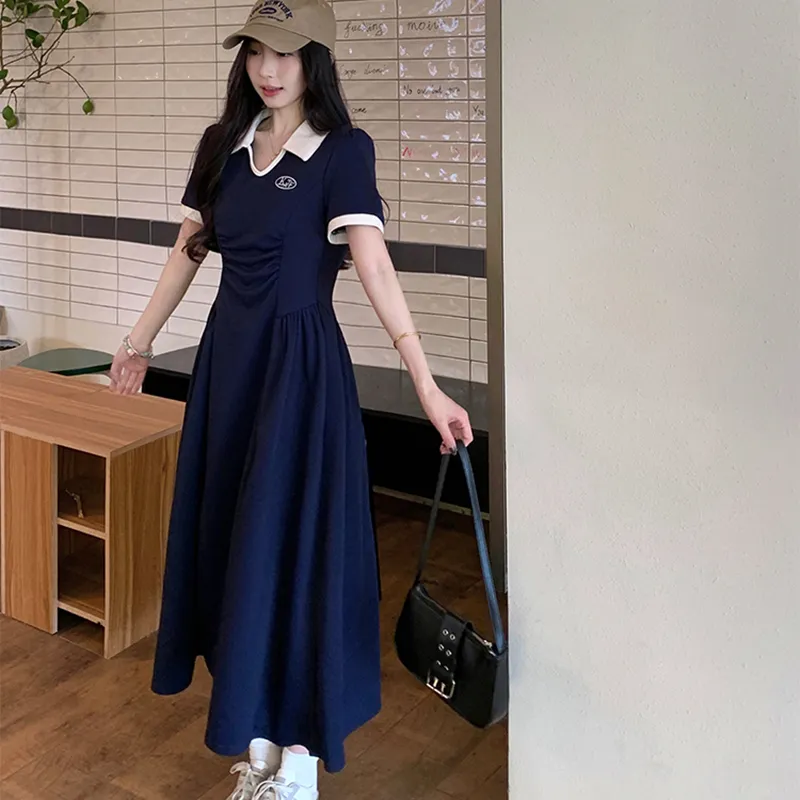 GUOZHEN Short Sleeved Dress Women's-3