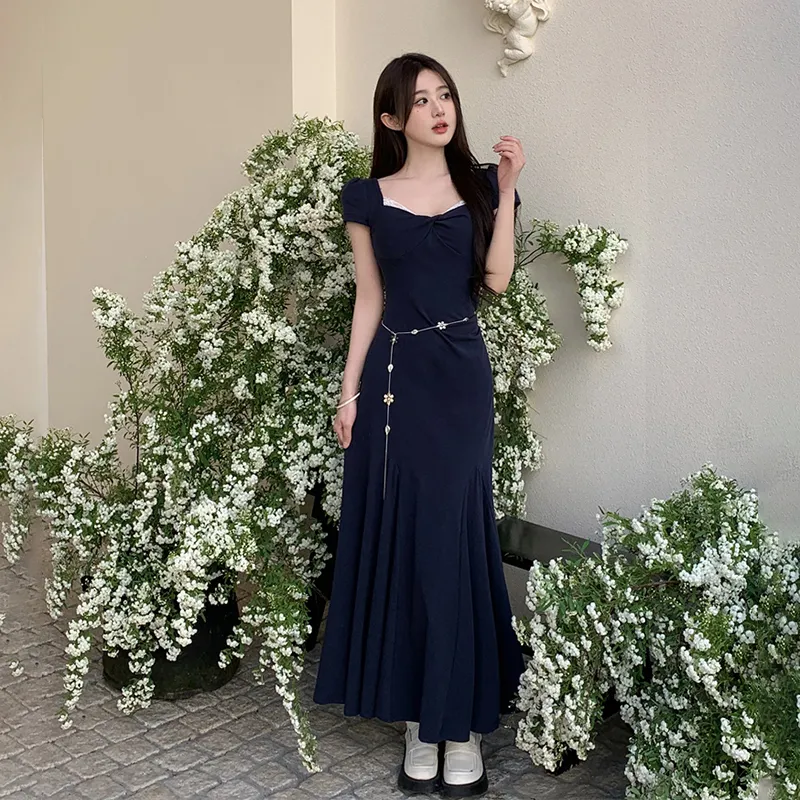 GUOZHEN Short Sleeved Dress Women's-4