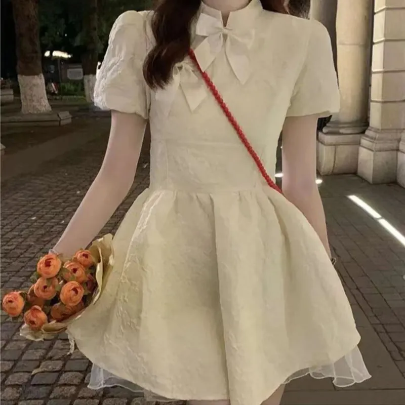 GUOZHEN Short Sleeved Dress Women's-5