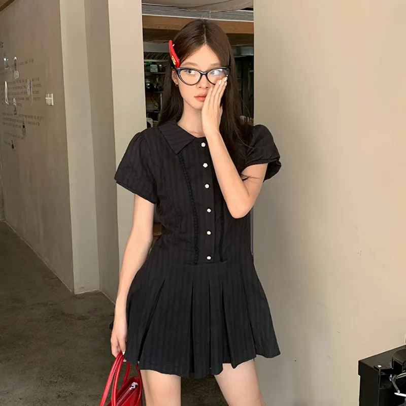GUOZHEN Short Sleeved Dress Women's-8