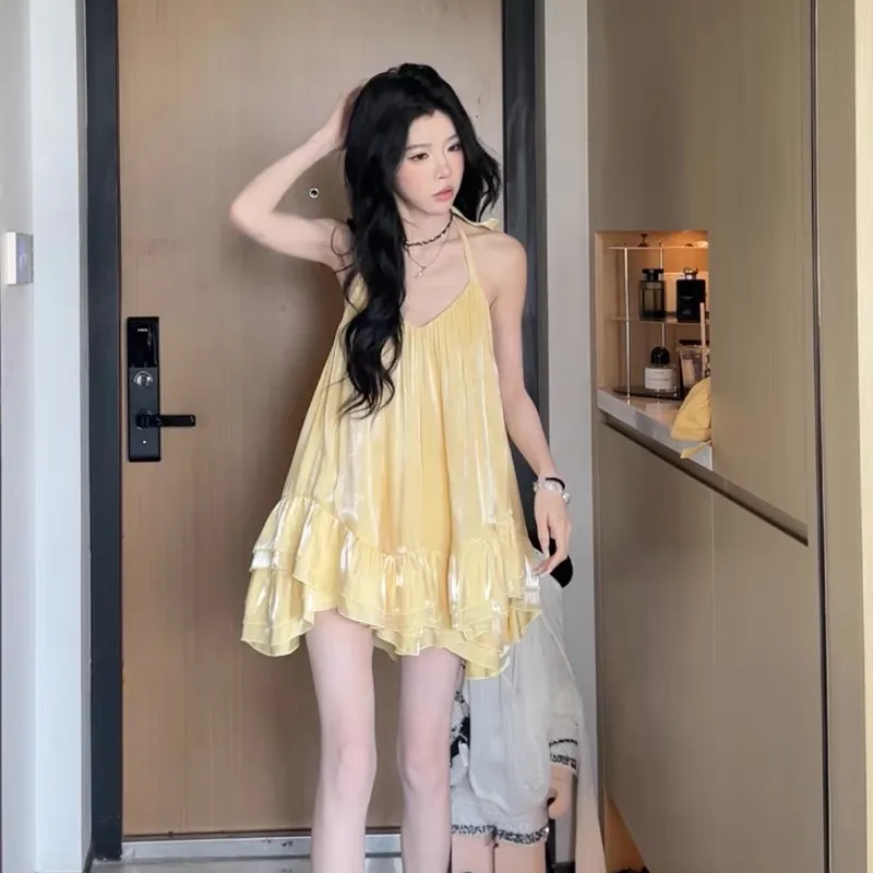 GUOZHEN Slip Dresses Women's-4