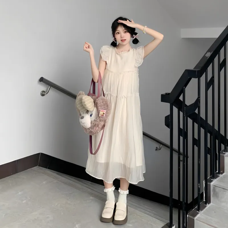 GUOZHEN Short Sleeved Dress Women's-2