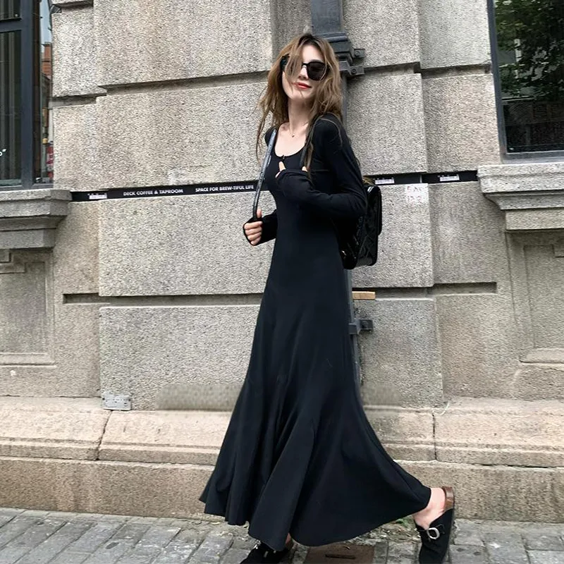 GUOZHEN Long Sleeved Dress Women's-3
