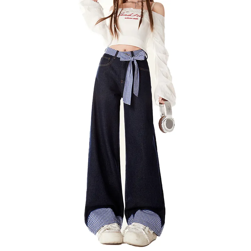 GUOZHEN Jeans Women's Blue-2
