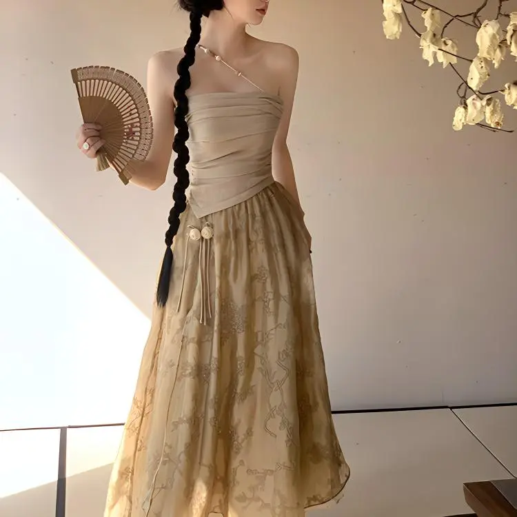 GUOZHEN Sleeveless Dress Women's-4