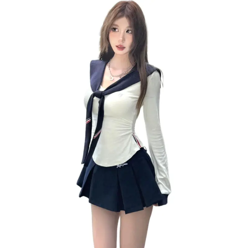 GUOZHEN Two Piece Skirt Sets Women's-3