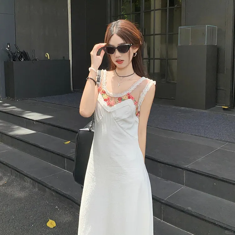 GUOZHEN Sleeveless Dress Women's-2