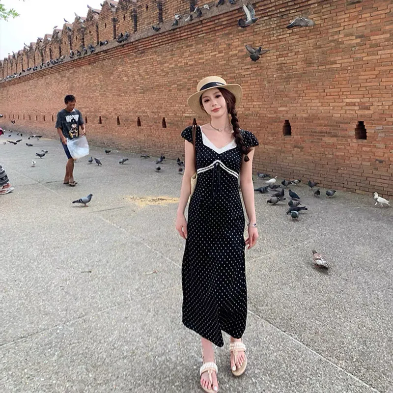 GUOZHEN Short Sleeved Dress Women's-11