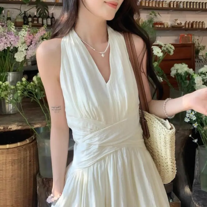GUOZHEN Sleeveless Dress Women's-5